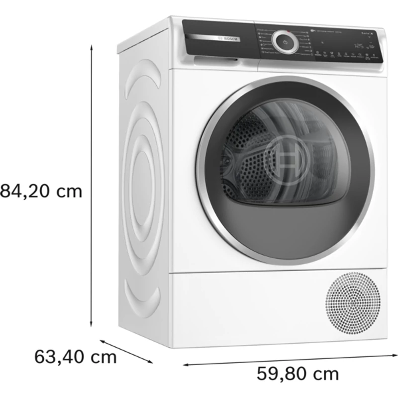 Bosch WQH245B6BY hőszivattyús szárítógép fekete ajtó 9kg A+++ Serie6