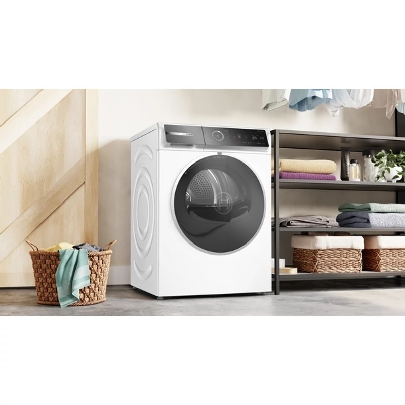 Bosch WRB247CNBY hőszivattyús szárítógép Home Connect fekete-inox ajtó A osztály 9kg Serie8