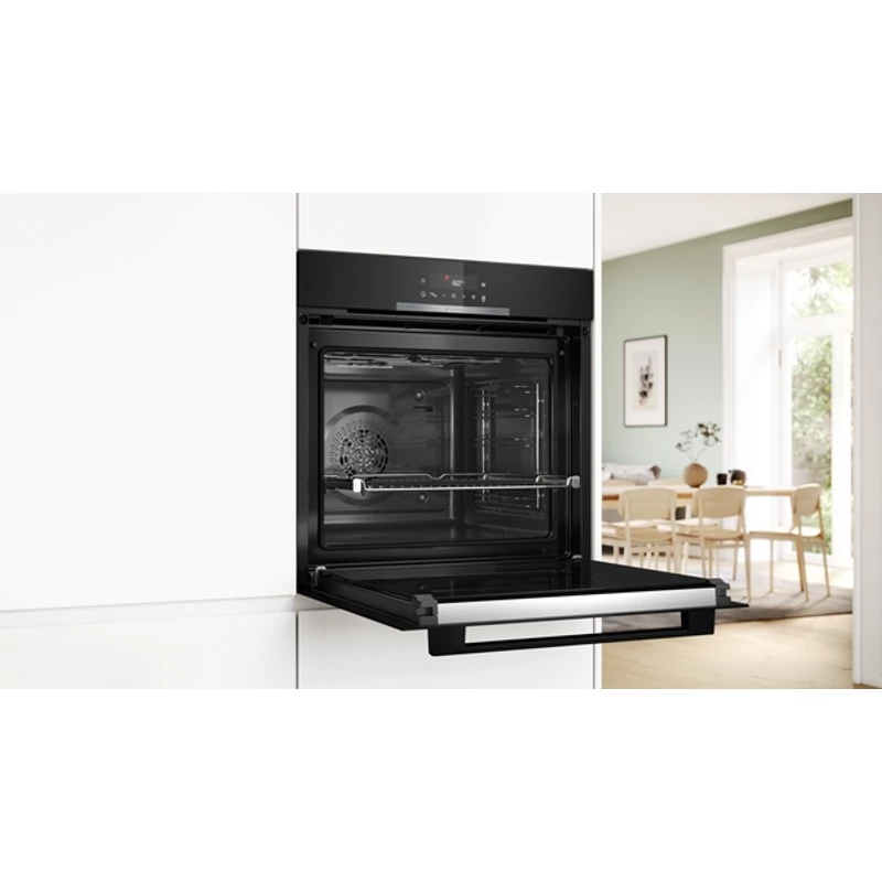 Bosch HBA372EB4 beépíthető sütő pirolítikus AutoPilot10 Air Fry funkció fekete Serie4