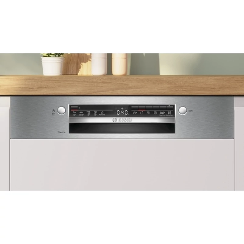 Bosch SMI2HTS06E beépíthető mosogatógép nemesacél Serie2