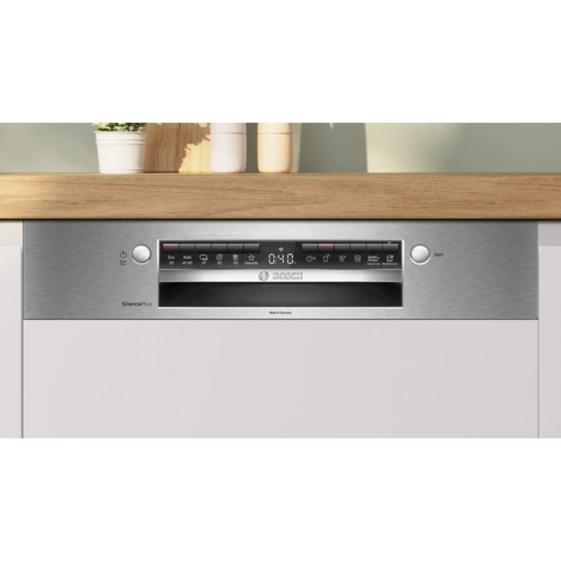 Bosch SMI4HCS07E beépíthető mosogatógép nemesacél Serie4