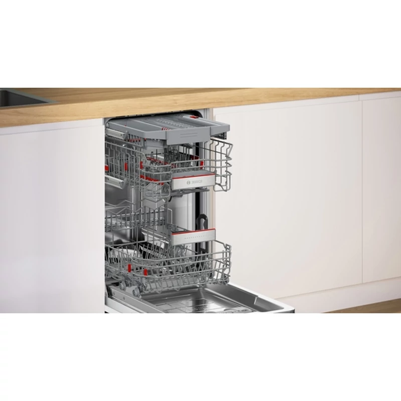 Bosch SPV6ZMX17E teljesen beépíthető mosogatógép PerfectDry Zeolith szárítás TimeLight 45cm Serie6
