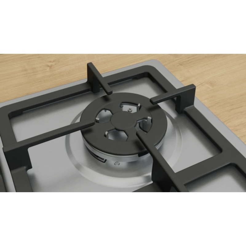 Bosch PGH6B5K90 beépíthető gázfőzőlap nemesacél 60cm Serie4