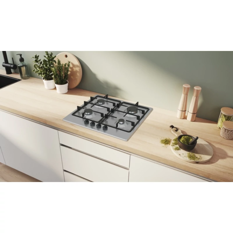 Bosch PGP6B5K60 beépíthető gázfőzőlap nemesacél 60cm Serie4