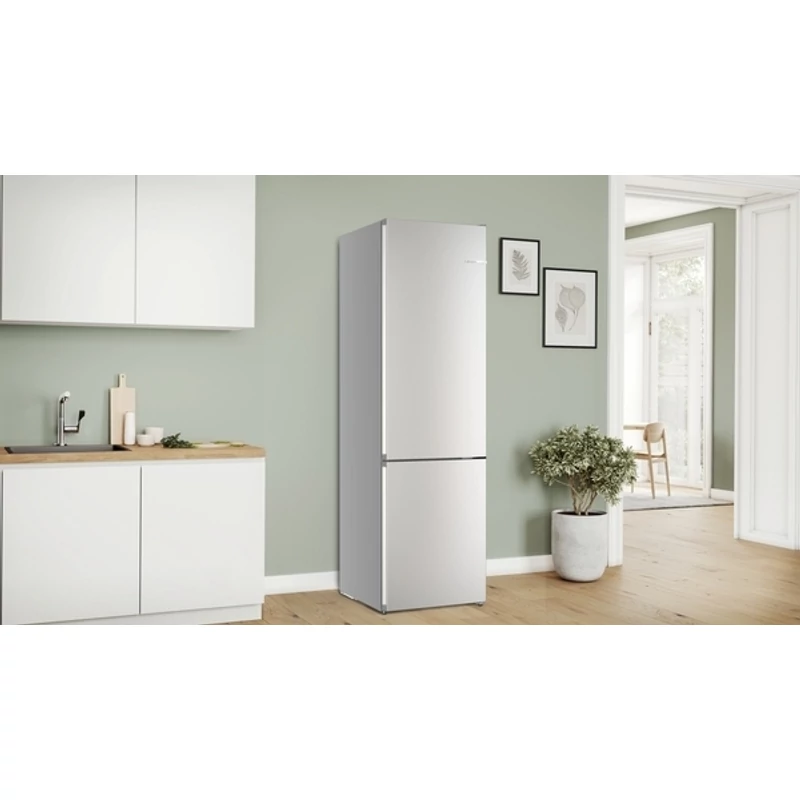 Bosch KGN392I1F szabadonálló alulfagyasztós hűtő inox NoFrost 203x60x65cm Serie4