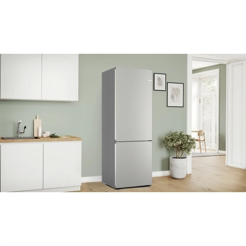Bosch KGN492IAF szabadonálló alulfagyasztós hűtő nemesacél Total NoFrost 203x70x67cm Serie4