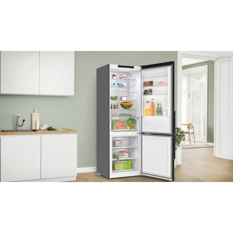 Bosch KGN49VXDT szabadonálló alulfagyasztós hűtő NoFrost antracit szürke 203x70x67cm Serie4