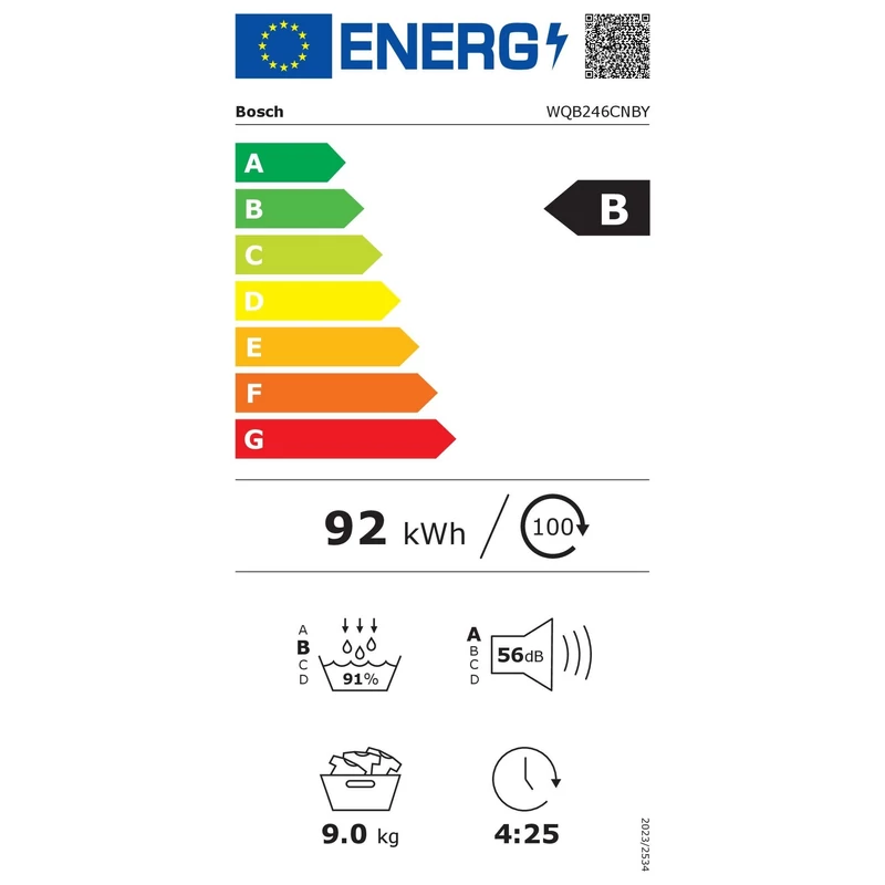 Bosch WQB246CNBY hőszivattyús szárítógép Home Connect fekete-inox ajtó 9kg Serie8