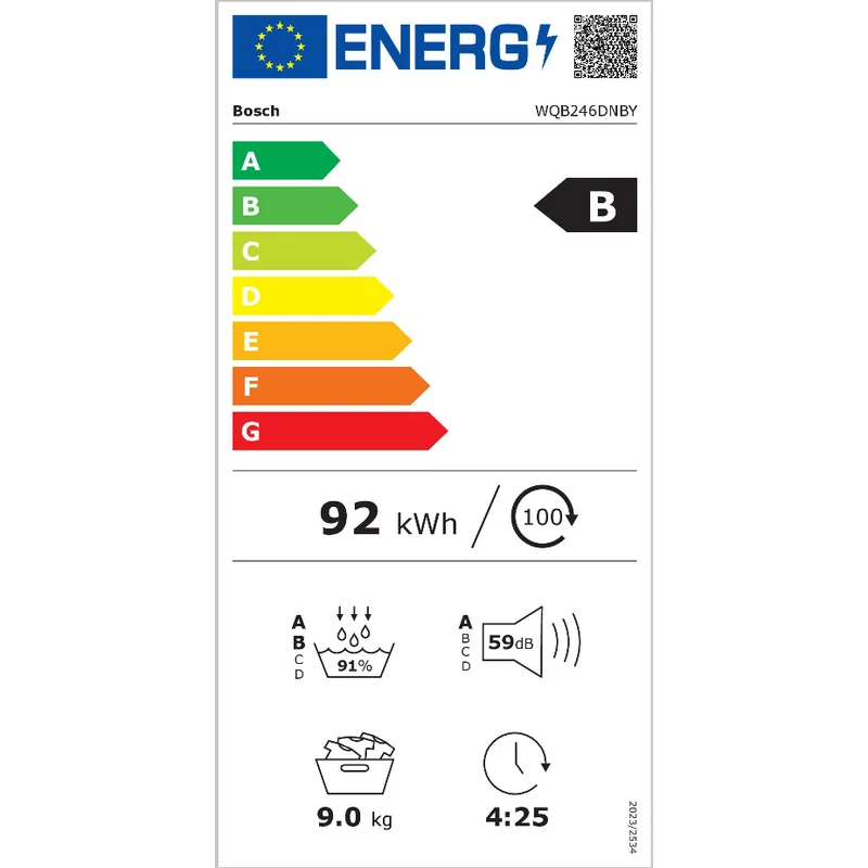 Bosch WQB246DNBY hőszivattyús szárítógép Home Connect fekete-inox ajtó 9kg Serie8