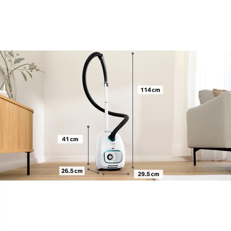 Bosch BGL41HYG0L ProHygienic porzsákos porszívó fehér Serie4