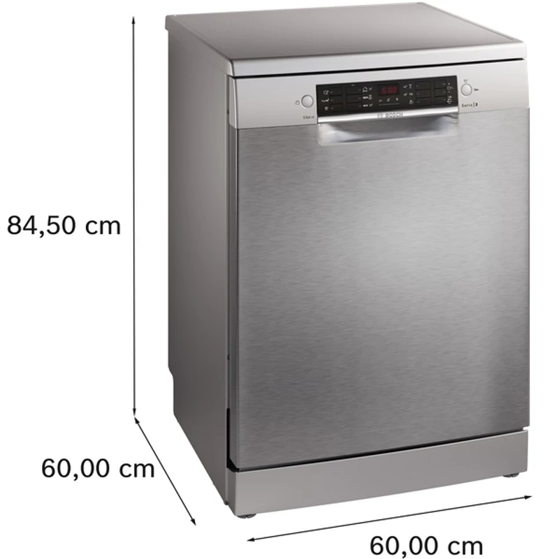 Bosch SMS26AI01F szabadonálló mosogatógép inox Serie2