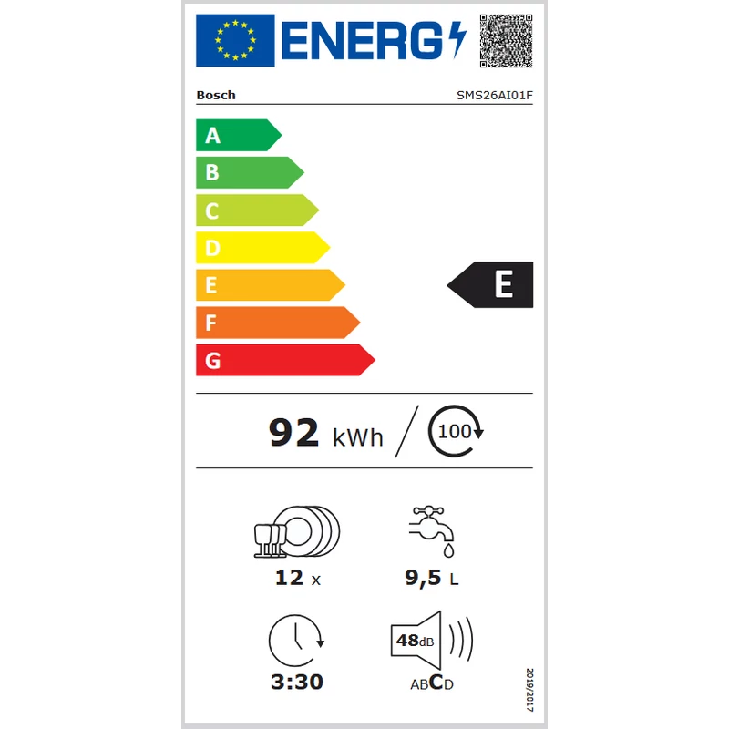 Bosch SMS26AI01F szabadonálló mosogatógép inox Serie2