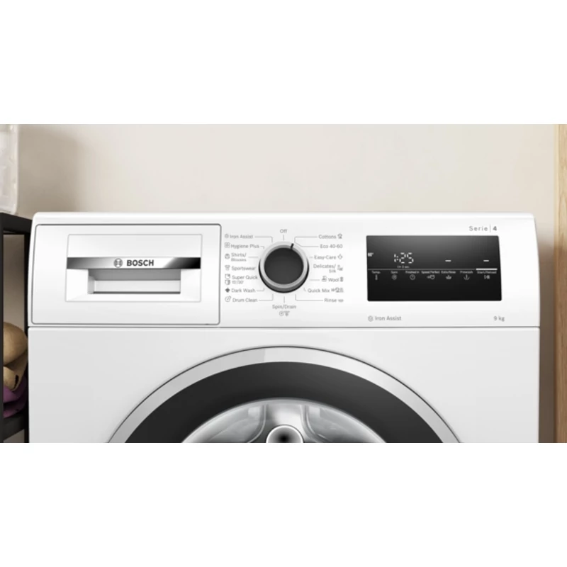 Bosch WAN2826NBY elöltöltős mosógép IronAssist 9kg 1400f/p Serie4