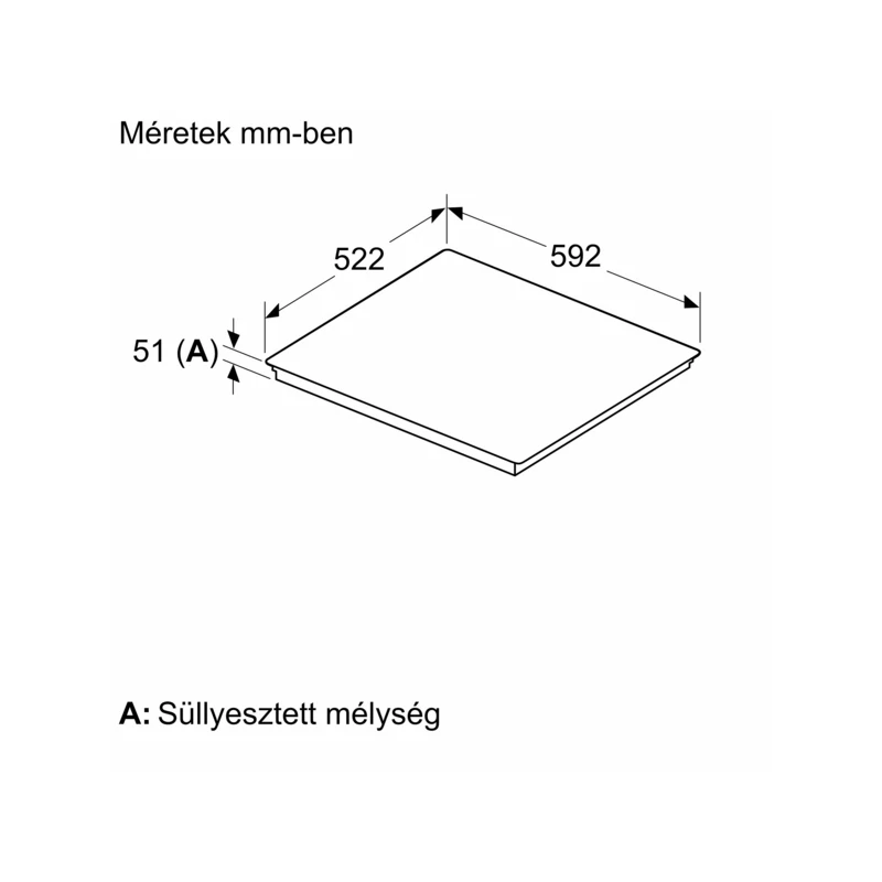 Bosch PIF61ABB5E beépíthető indukciós főzőlap Matt Design felület 60cm Serie4