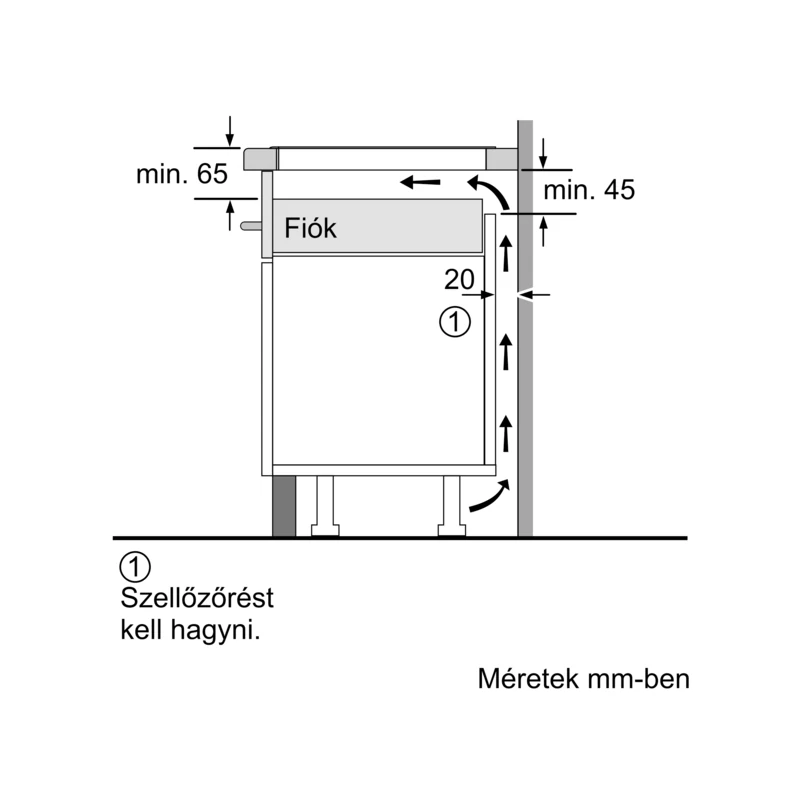Bosch PIF61ABB5E beépíthető indukciós főzőlap Matt Design felület 60cm Serie4