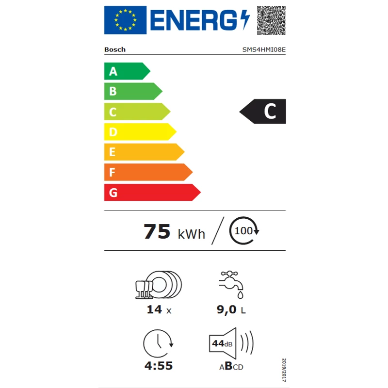 Bosch SMS4HMI08E szabadonálló mosogatógép inox 60cm Serie4
