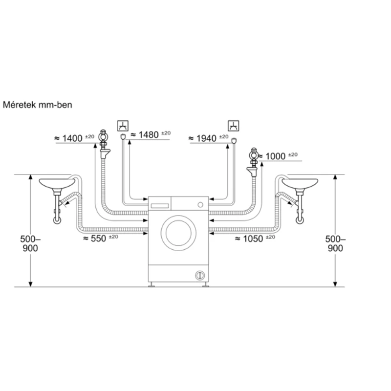 Bosch WKD28490EU beépíthető mosó-szárítógép 8/5kg 1400f/p Serie6