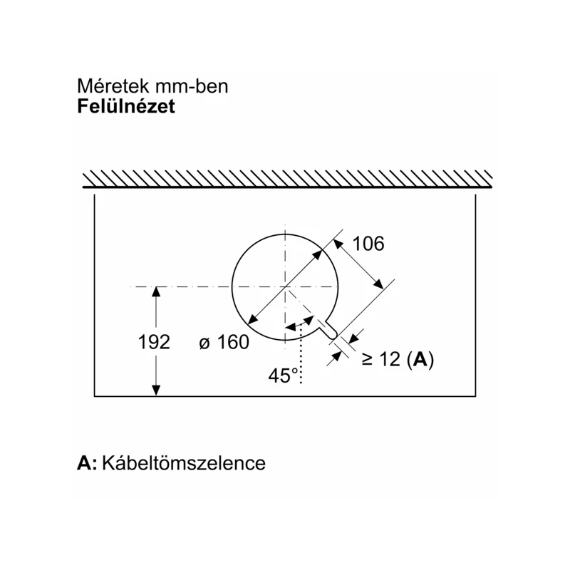 Bosch DBB63BC60 beépíthető páraelszívó 60cm fekete Serie2