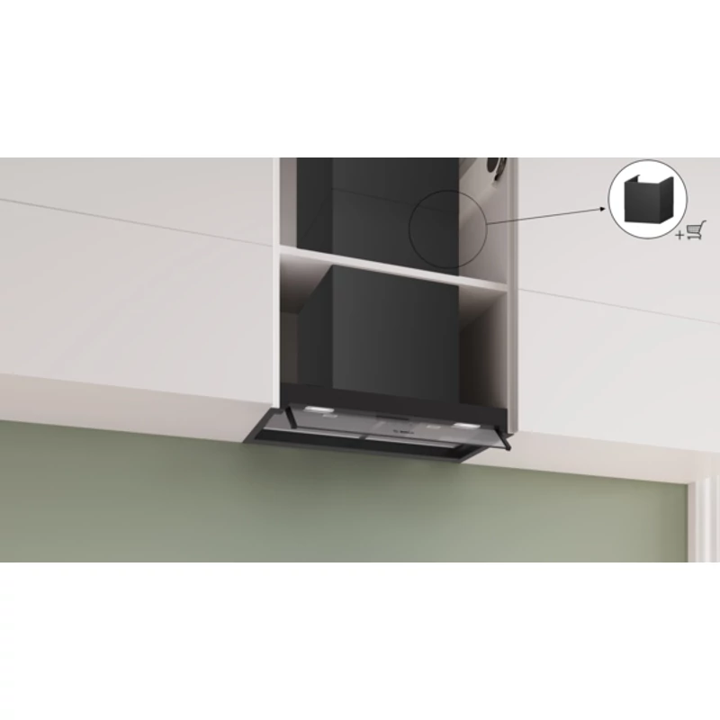 Bosch DBB65CC60 beépíthető páraelszívó 60cm fekete/üveg Serie4