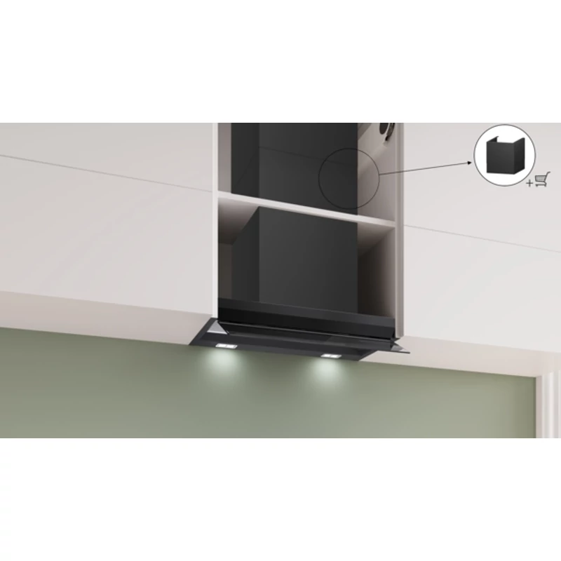 Bosch DBB67DP60 beépíthető páraelszívó Home Connect 60cm fekete/üveg Serie6