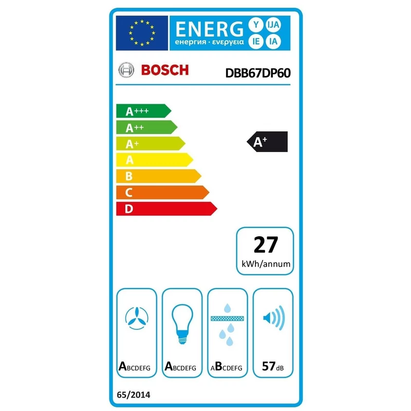 Bosch DBB67DP60 beépíthető páraelszívó Home Connect 60cm fekete/üveg Serie6