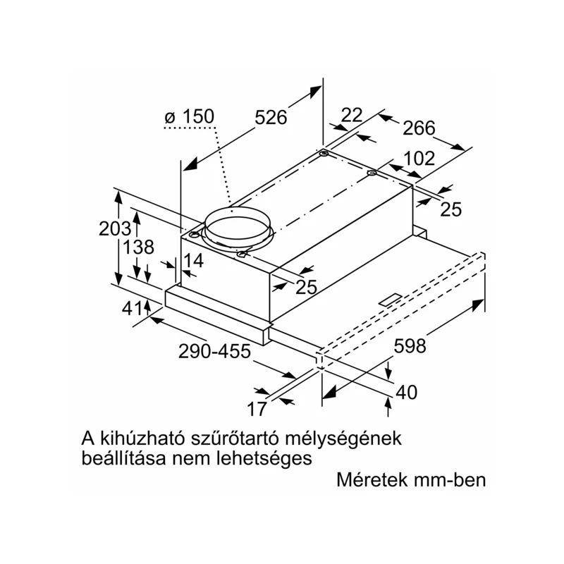 Bosch DFL064W54 teleszkópos páraelszívó 60cm Serie2