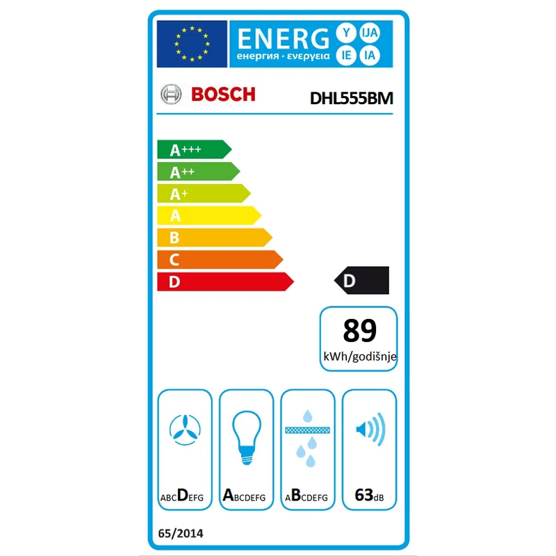 Bosch DHL555BM kürtőbe építhető páraelszívó 53cm Serie4