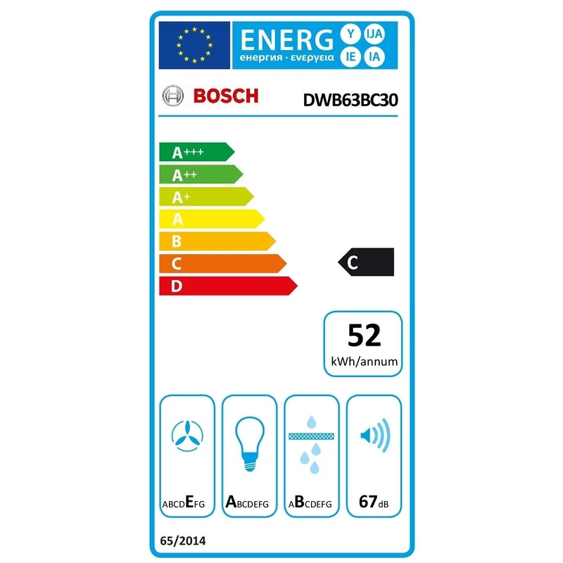 Bosch DWB63BC30 fali páraelszívó inox 60cm Serie2