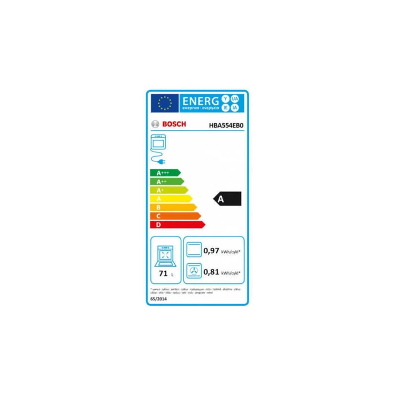 Bosch HBA554EB0 Beépíthető Elektromos Sütő