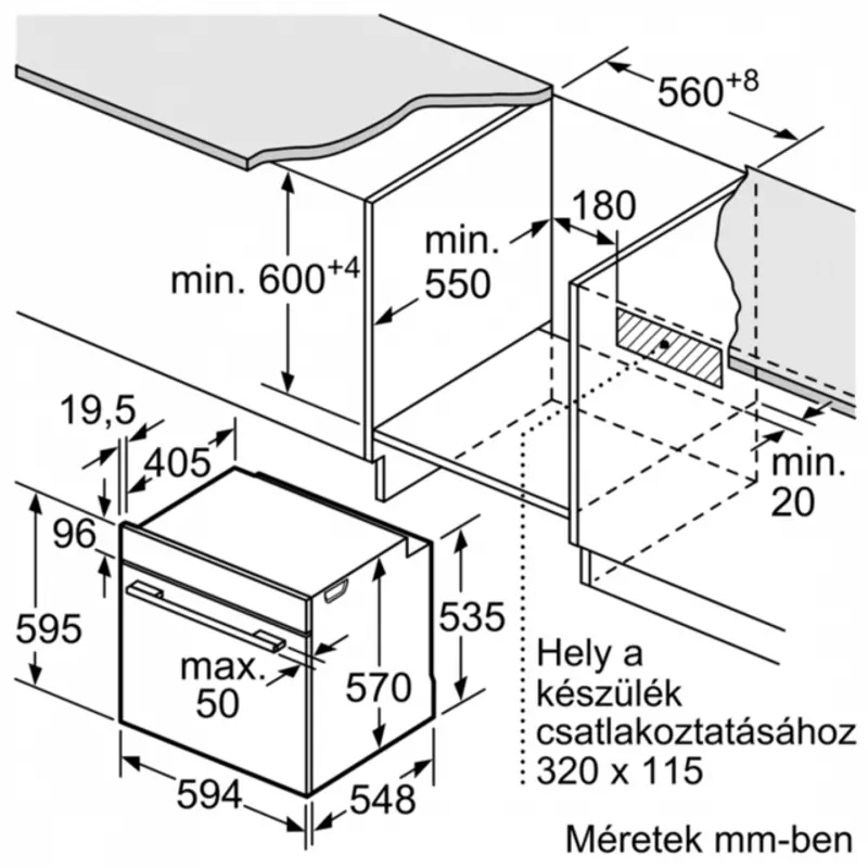 Bosch HBG5780B0 Beépíthető Elektromos Sütő Serie6