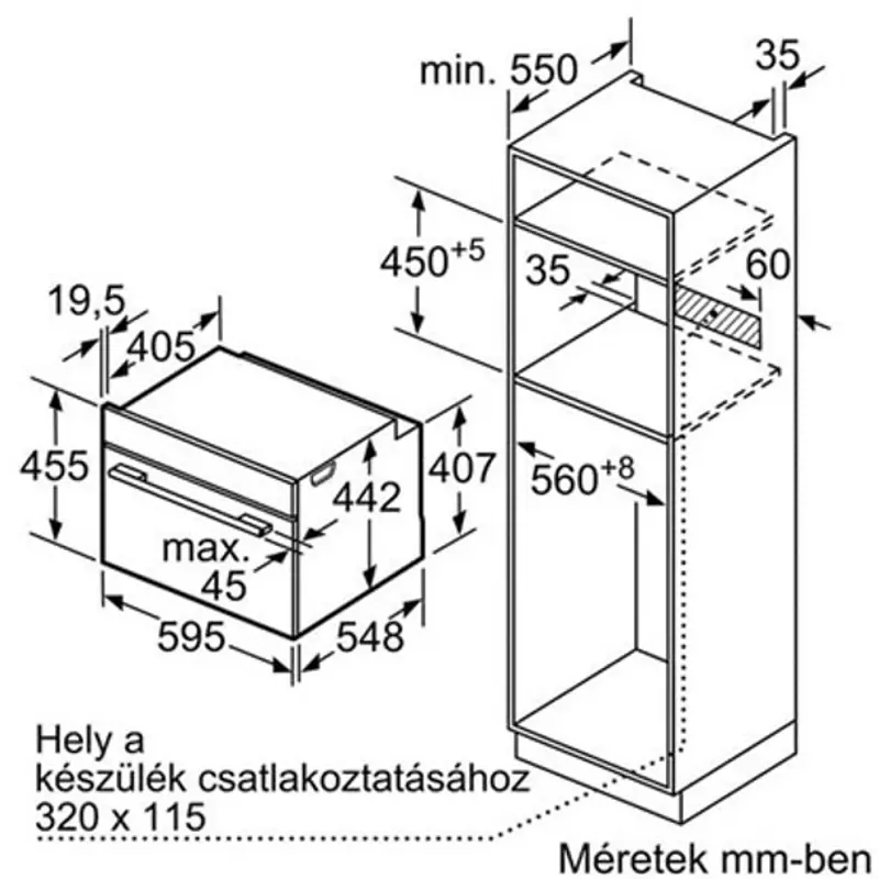 BOSCH CDG634BS1 Beépíthető gőzpároló