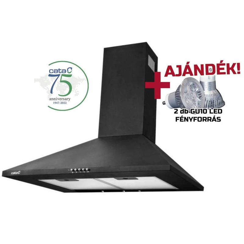 CATA Omega 600 BK/L  LED Kürtős Páraelszívó