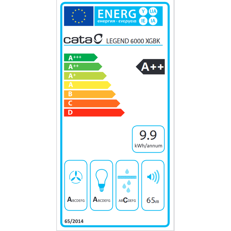Cata LEGEND 6000 XGBK fekete fali páraelszívó + BK150ECO 02060208sz