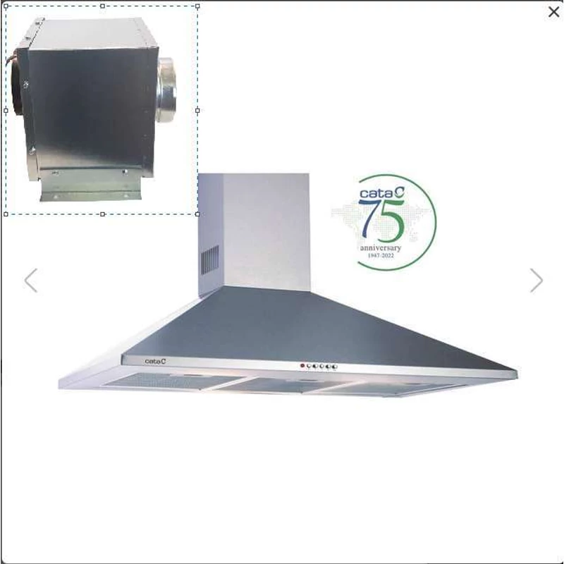 Cata VN-900 fali páraelszívó inox halogén 90cm + SEM1 T800 padlástéri motor KCS0295km