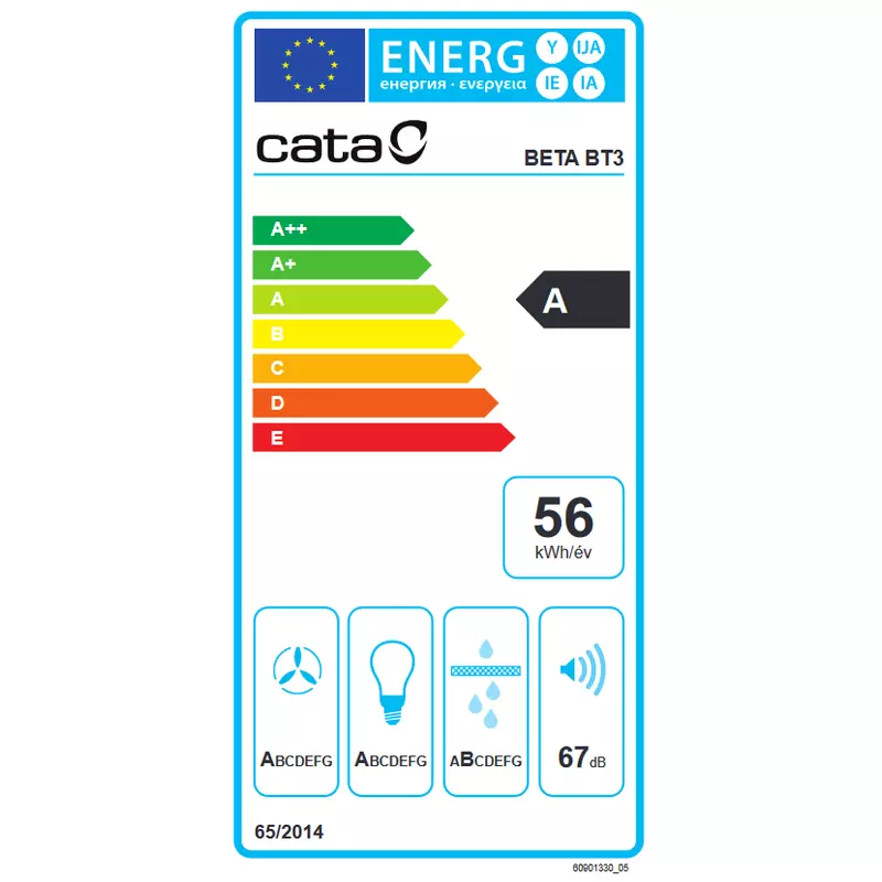 Cata BETA 900 inox LED fali páraelszívó 02051303