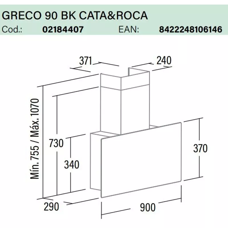 CATA Páraelszívó GRECO 90 BK Can Roca