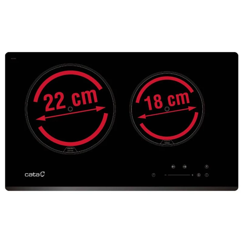 CATA Beépíthető domino indukciós főzőlap IB-2 PLUS BK