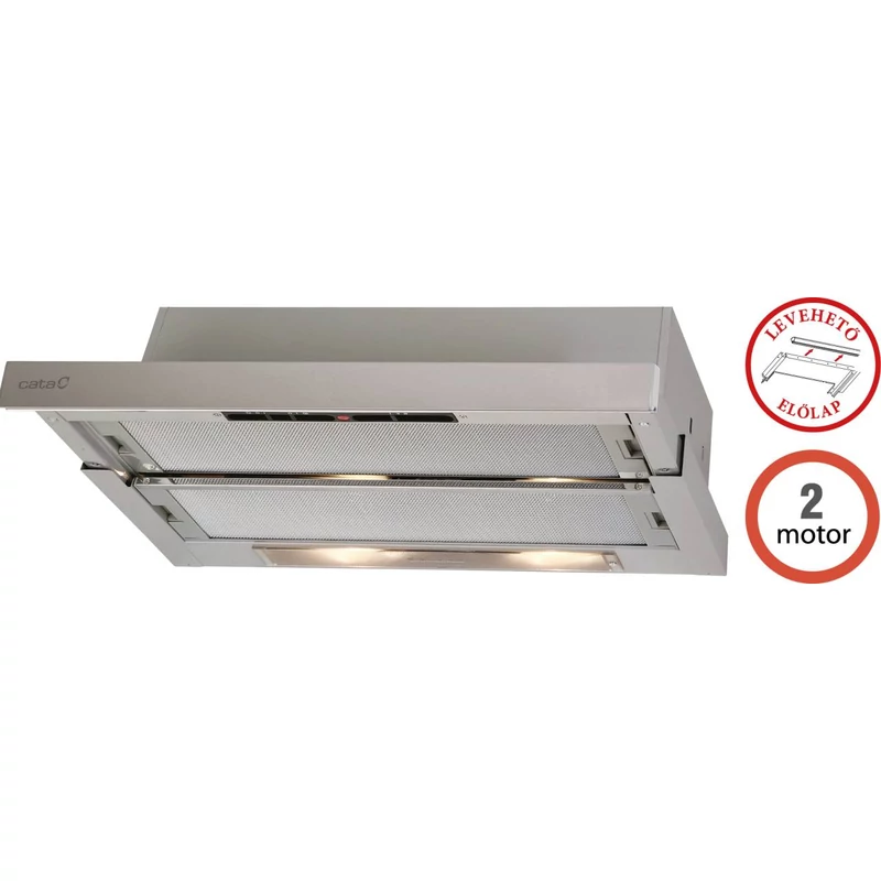 CATA Beépíthető Teleszkópos Páraelszívó TF-5260 LED Alu