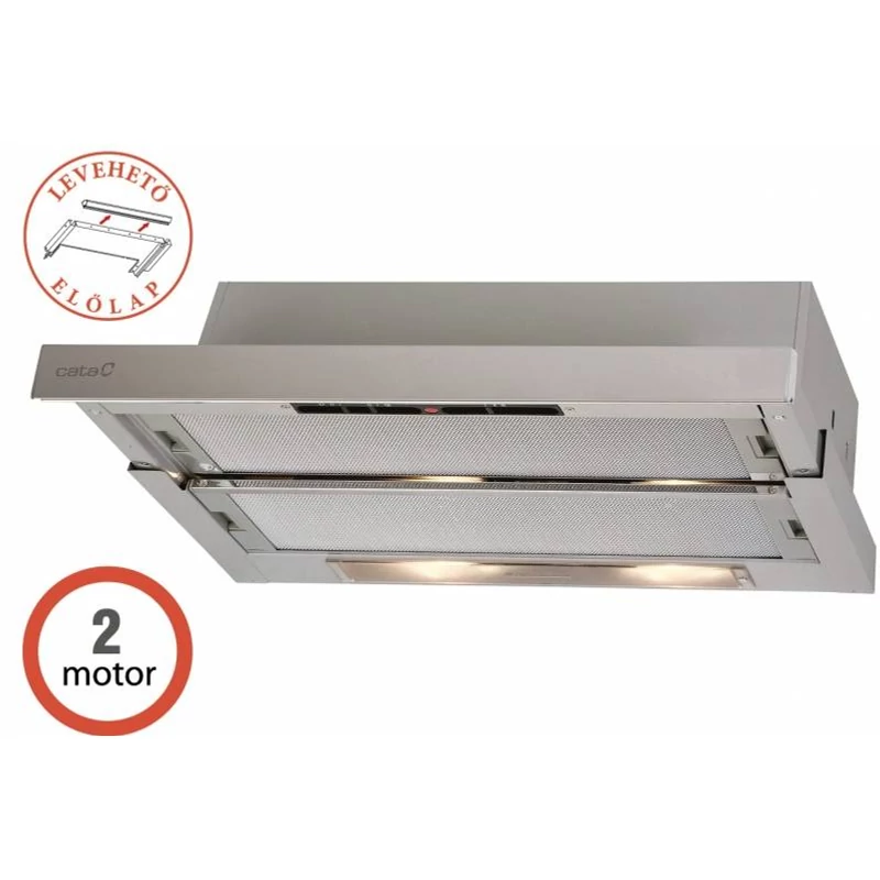 Cata TF-5250 XL beépíthető teleszkópos páraelszívó 2 motoros