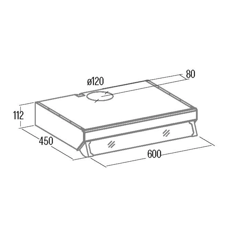 Cata FK-6000 WH SLIM páraelszívó 60cm fehér