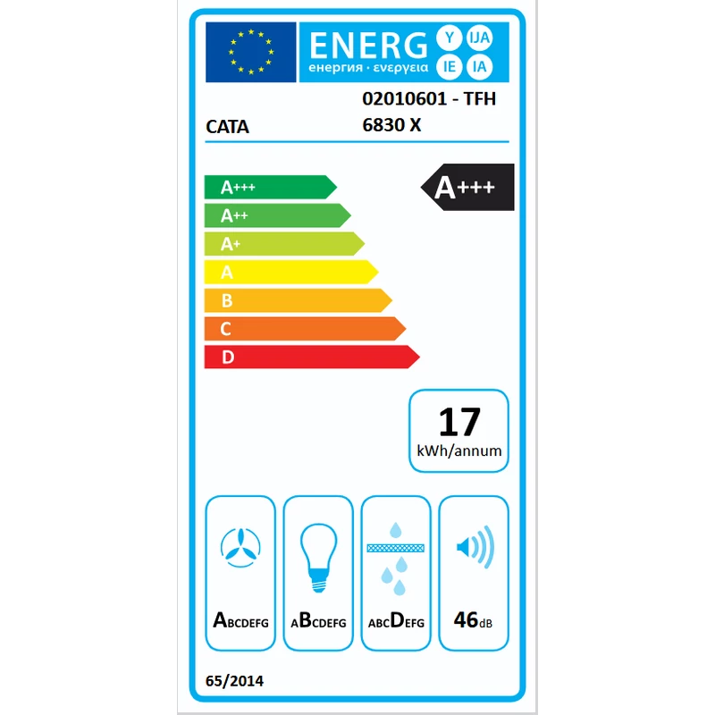 Cata TFH-6830 X LED brushless teleszkópos páraelszívó inox 60cm
