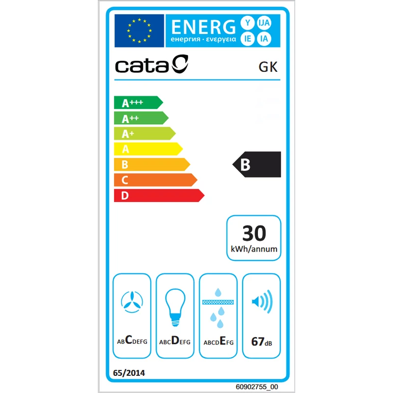 Cata GK-4500 X kürtőbe építhető páraelszívó inox 02039306
