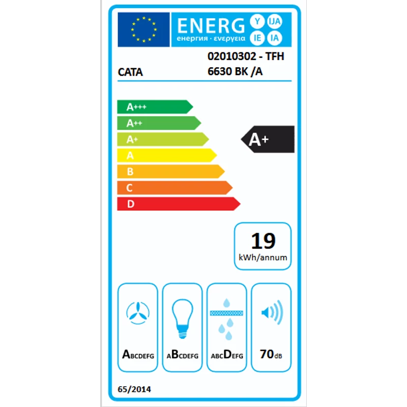 CATA - Páraelszívó TFH-6630/A BK fekete LED brushless teleszkópos 60cm