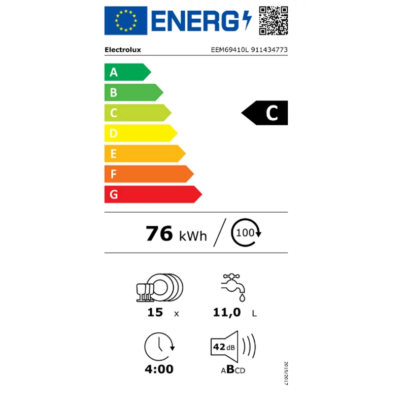 Electrolux EEM69410L GlassCare 700 Beépíthető mosogatógép, 60 cm