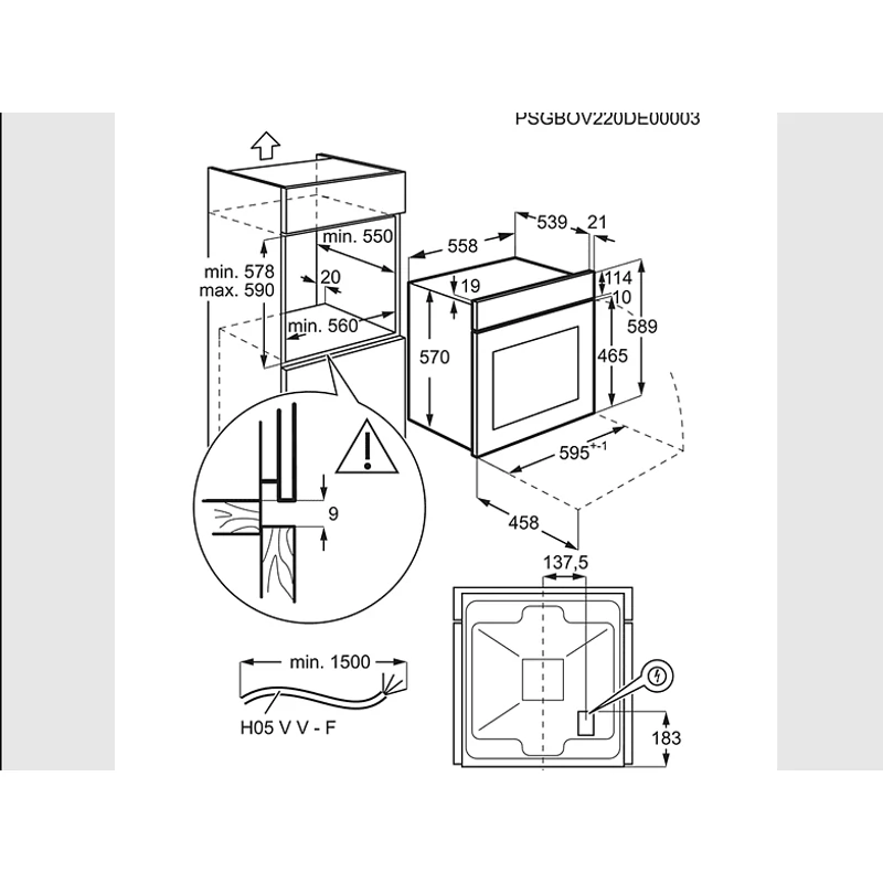 Electrolux EOF3H40BX beépíthető sütő