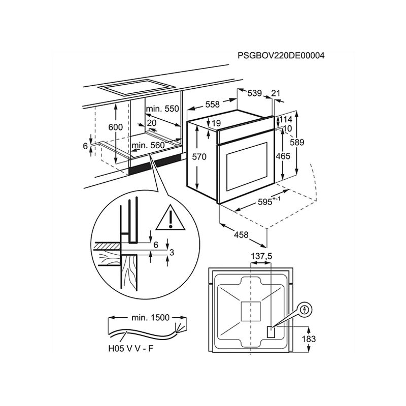 Electrolux EOF3H40BX beépíthető sütő