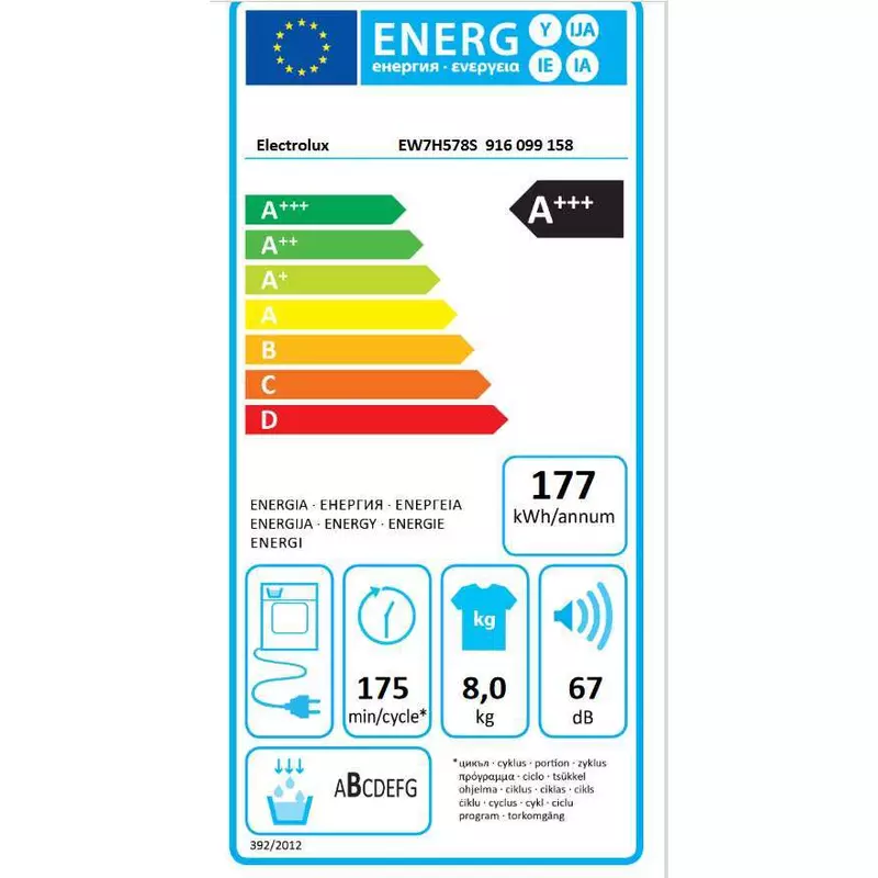 Electrolux EW7H578S hőszivattyús szárítógép 8kg