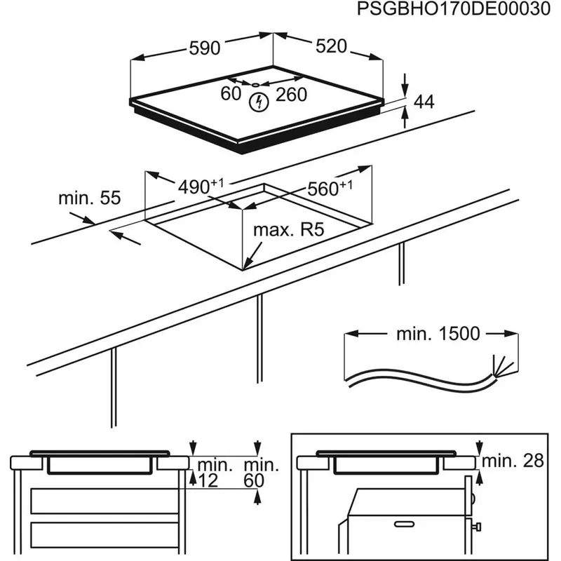 Electrolux EIS62443 Beépíthető indukciós főzőlap