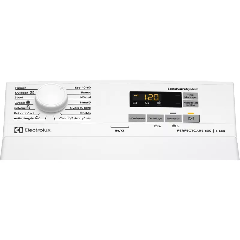 Electrolux EW6TN5061FH PerfectCare felültöltős mosógép, 6 kg, 1000 f/p.