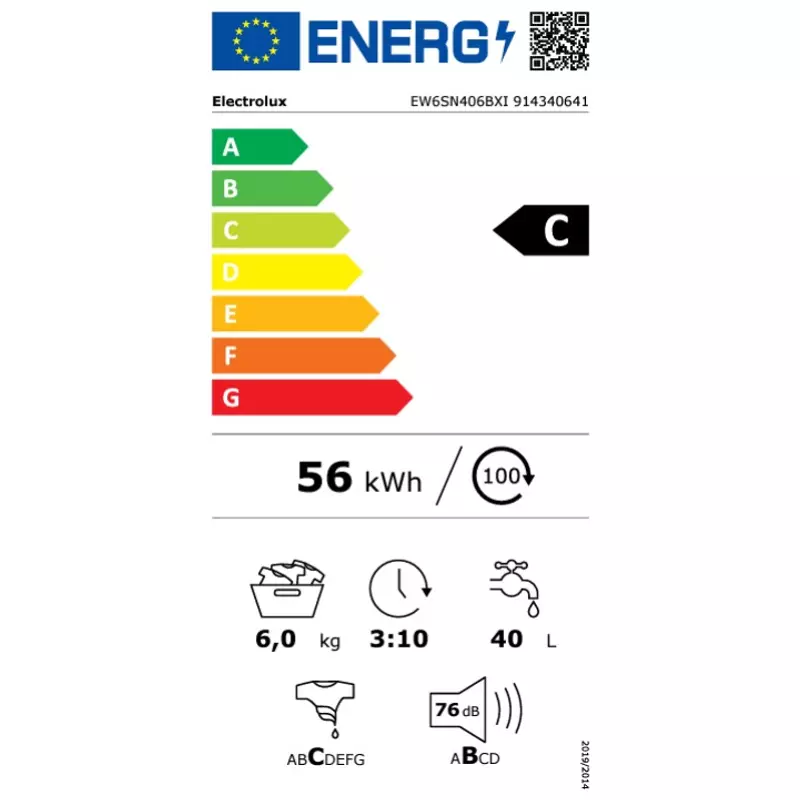 Electrolux EW6SN406BXI PerceftCare keskeny elöltöltős mosógép